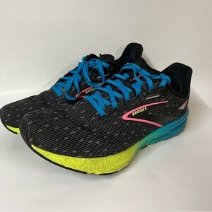 Brooks Woman’s US 9 Launch 10 Neutral Running Shoes Nightlife Black Blue READ